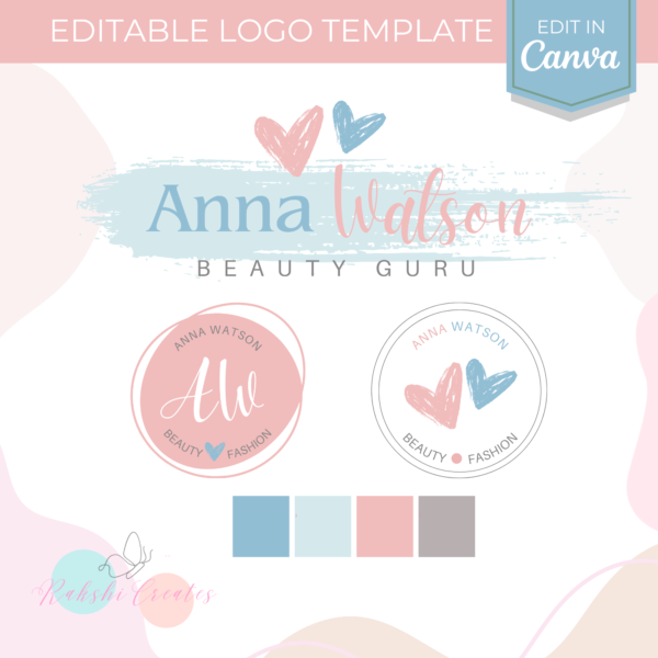 Anna Logo Template | Small Business Editable Logo Template