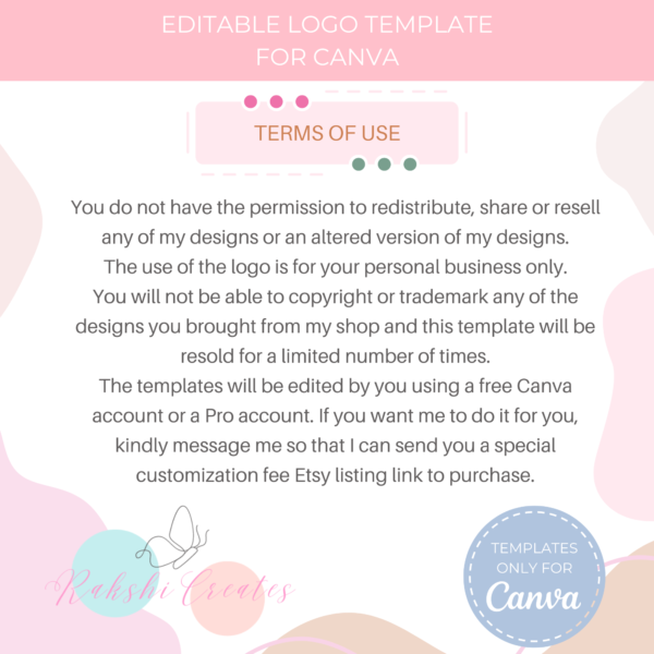 Anna Logo Template | Small Business Editable Logo Template - Image 7