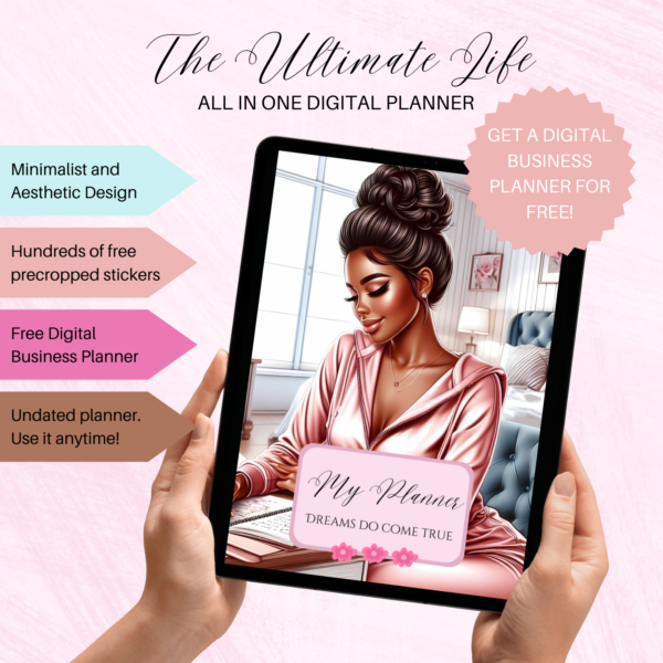 All in One Ultimate Life Digital Planner, Goodnotes Planner, iPad Android | Undated Planner - Image 2