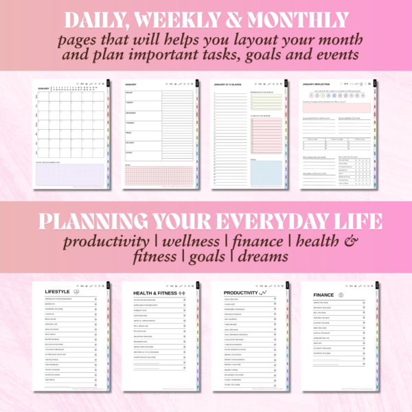 All in One Ultimate Life Digital Planner, Goodnotes Planner, iPad Android | Undated Planner - Image 7