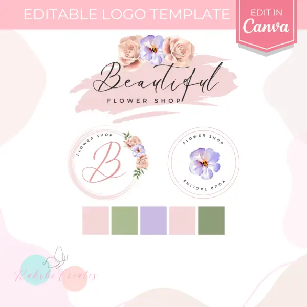 Beautiful Logo Template | Small Business Editable Logo Template