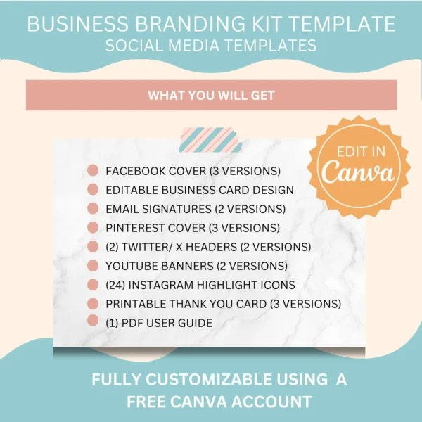 Social Media Branding Bundle for Small Business | Pastel Dream - Image 9