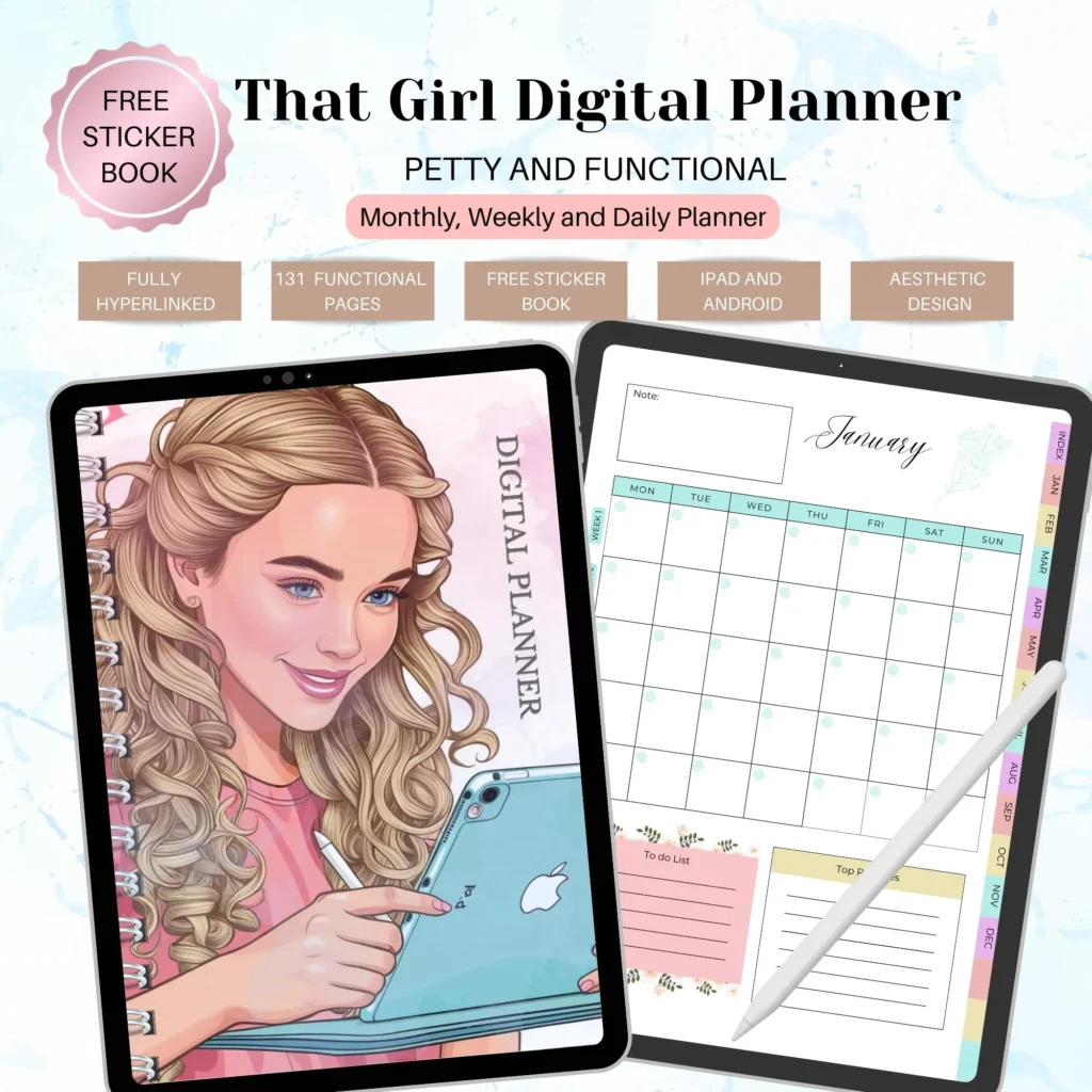 That girl complete digital planner by rakshi creations
