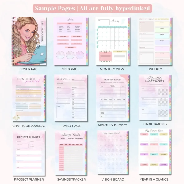 That Girl Digital Planner | Undated Digital Planner