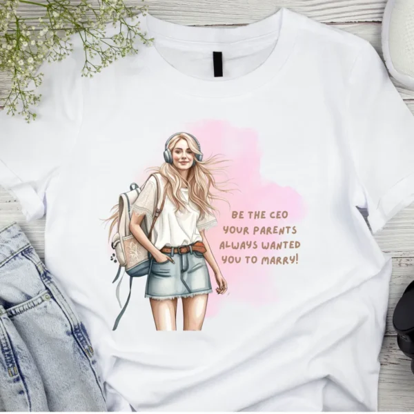 Girl Boss Motivational Clipart, High Quality Watercolor PNG Clipart with transparent background, PNG sublimation, Digital Planner Sticker - Image 2