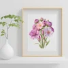50 Watercolor Birth Month Flowers Clipart, Birthday Clipart, Transparent PNG for Sublimation