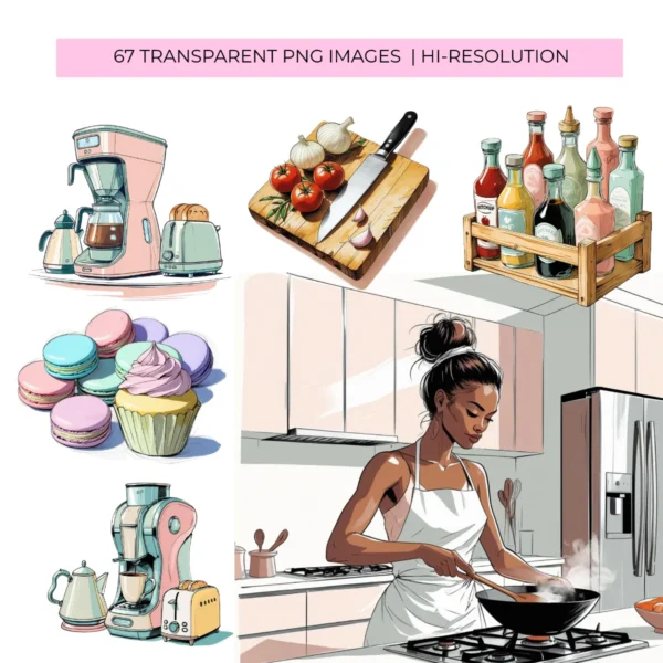 Kitchen Tools and Supplies Clipart, Kitchen Utensils, Cooking Clipart, Baking Culinary Clipart - Image 3