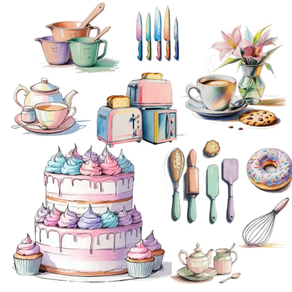 Kitchen Tools and Supplies Clipart, Kitchen Utensils, Cooking Clipart, Baking Culinary Clipart - Image 5
