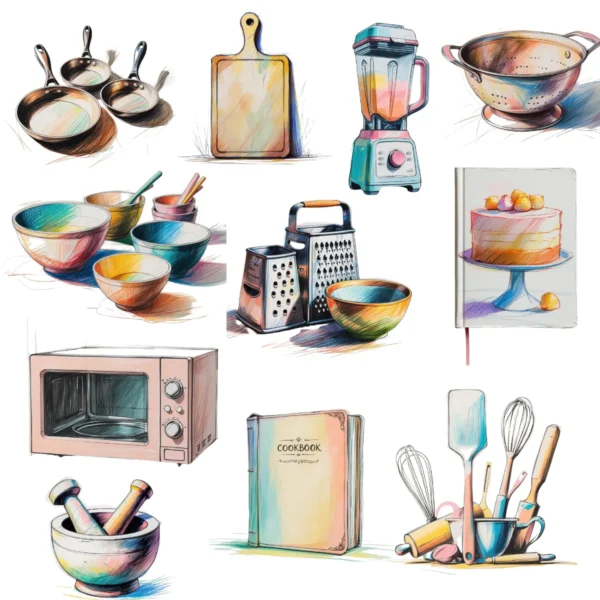 Kitchen Tools and Supplies Clipart, Kitchen Utensils, Cooking Clipart, Baking Culinary Clipart - Image 6