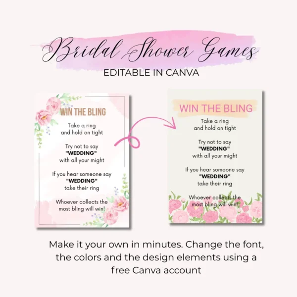 Bridal Shower Games Bundle, Editable Canva Template, Modern Bridal Shower Games - Image 7