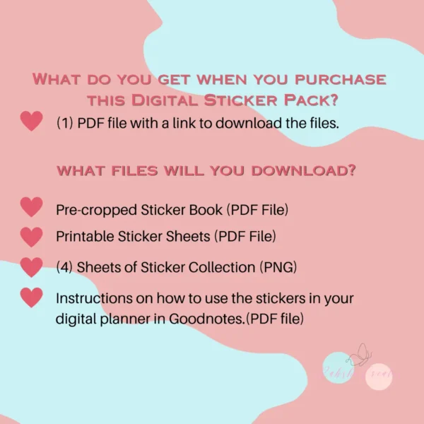 Kawaii Cute Everyday Digital Stickers | Ready to Print PDF | Goodnotes Stickers