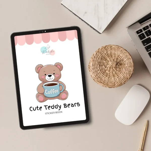 Teddy Bear Everyday Stickers | Precropped Goodnotes Stickers | Ready to Print Stickers - Image 9