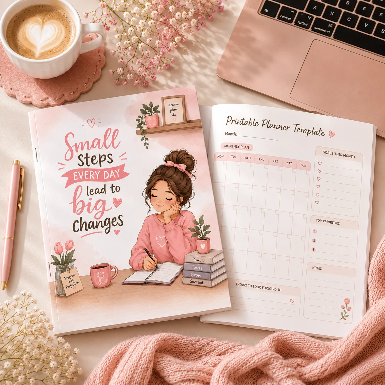Undated Planner Printable Planner Template | Ready to Print | Commercial Use - Image 2
